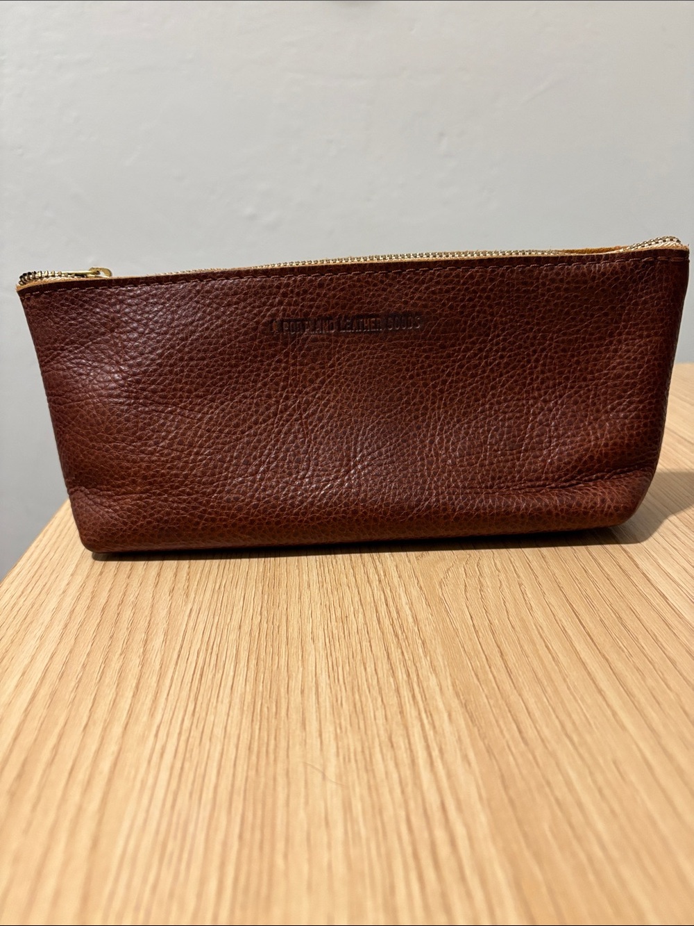 Portland Leather Utility Pouch in Nutmeg